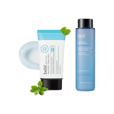 belif Aqua Bomb Cooling Prep Duo – Toner & Frozen Gel Cream