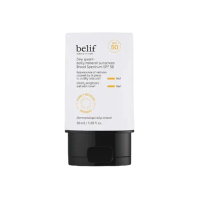 belif Dew Guard Daily Mineral Sunscreen SPF 50 – Redness-Reducing Hydration